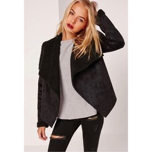 LF DYLAN SHEARLING LAPEL COLLAR JACKET